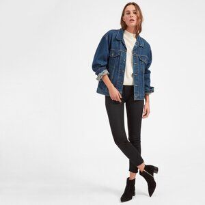 Everlane The Cashmere Crop Mockneck White Base - Size S